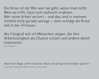 Austellungsprojekt:  Arbeitslos-neue Chance